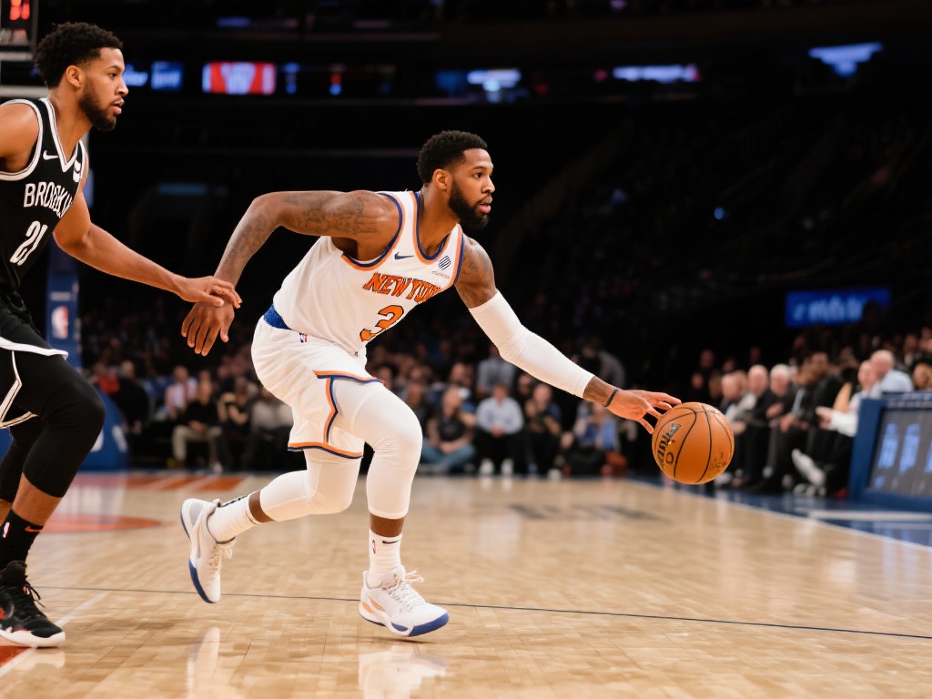 在经历数次防守转化后，兰德尔利用个人持球